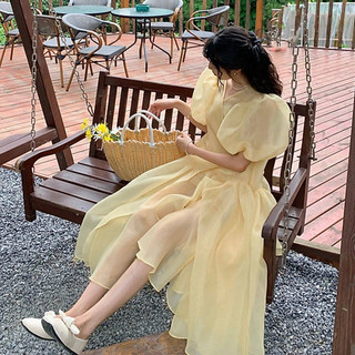 Váy babydoll Đầm Công Chúa Tay Phồng Mer19