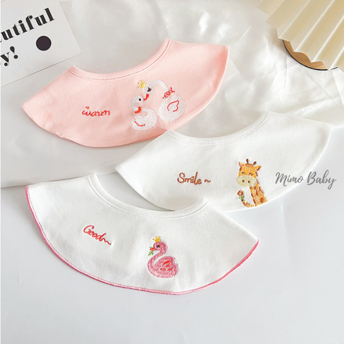 Set 3 yếm cổ cotton cao cấp họa tiết dễ thương cho bé YC13 Mimo Baby