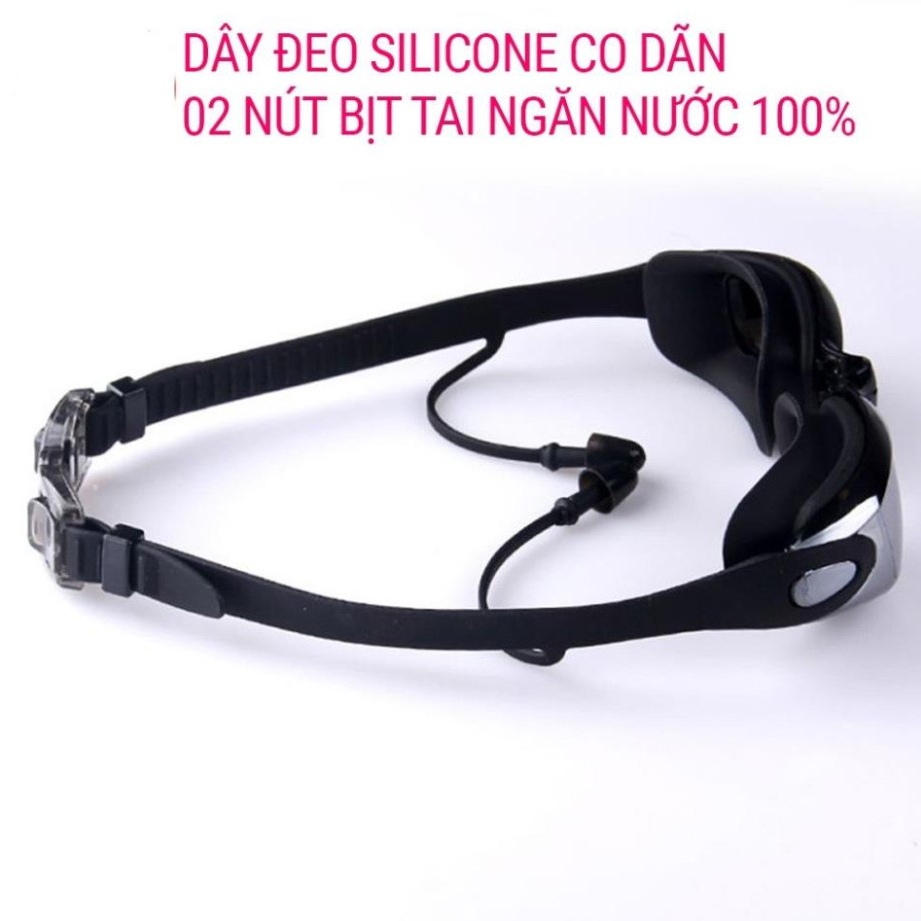 Kính Bơi Người Lớn Tráng Gương KAW Kèm Mũ Bơi Và Bịt Tai Kẹp Mũi Cho Nam Nữ, Cho Bé Trẻ Em