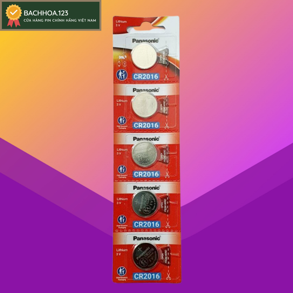 Vỉ 5 viên Pin Panasonic CR2032 / CR2025 / CR2016 / CR1620 / CR1616 / CR1632 / CR1220 Made in Indonesia chính hãng
