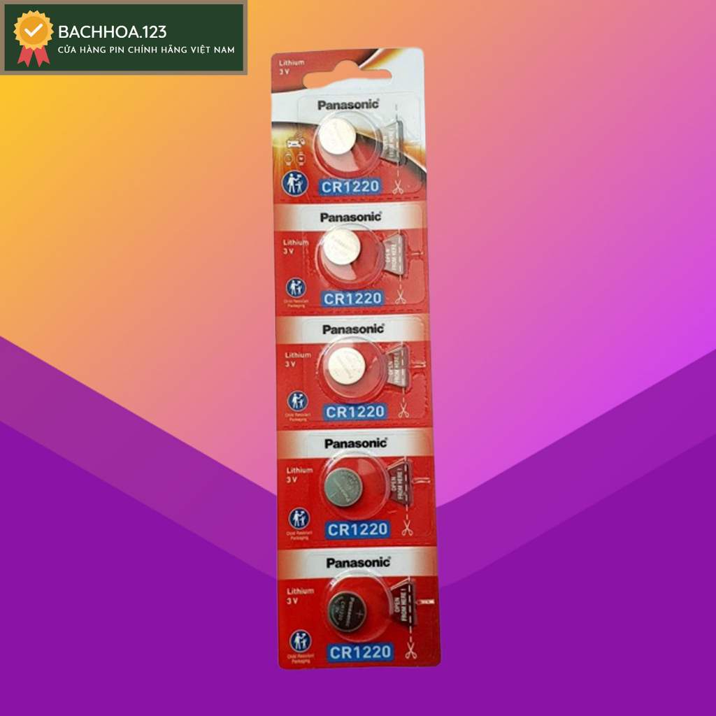 Vỉ 5 viên Pin Panasonic CR2032 / CR2025 / CR2016 / CR1620 / CR1616 / CR1632 / CR1220 Made in Indonesia chính hãng