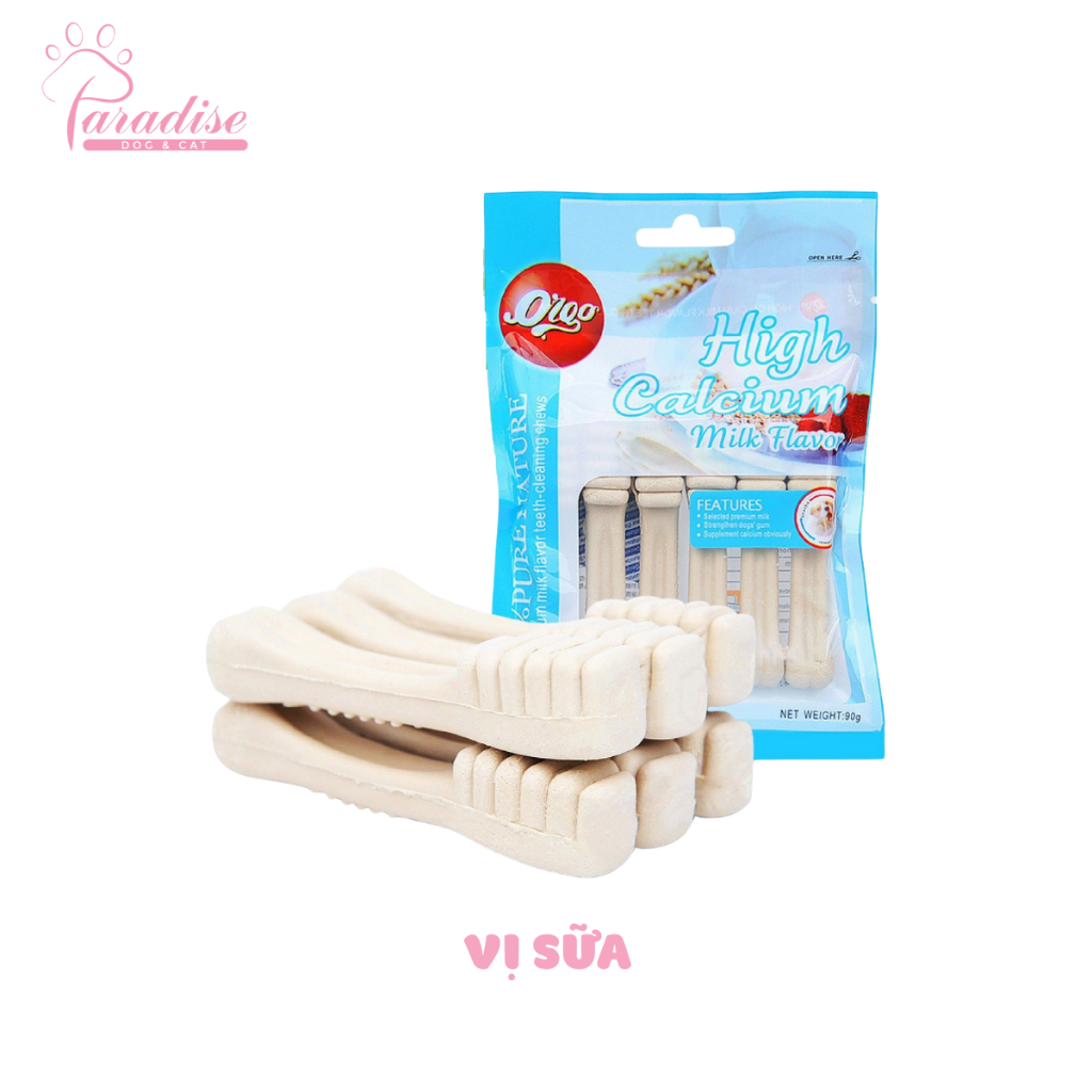Xương Gặm Cho Chó Orgo Hình Bàn Chải Sạch Răng Bổ Sung Canxi Và Dinh Dưỡng 90gr/Túi -  Paradise Dog&Cat
