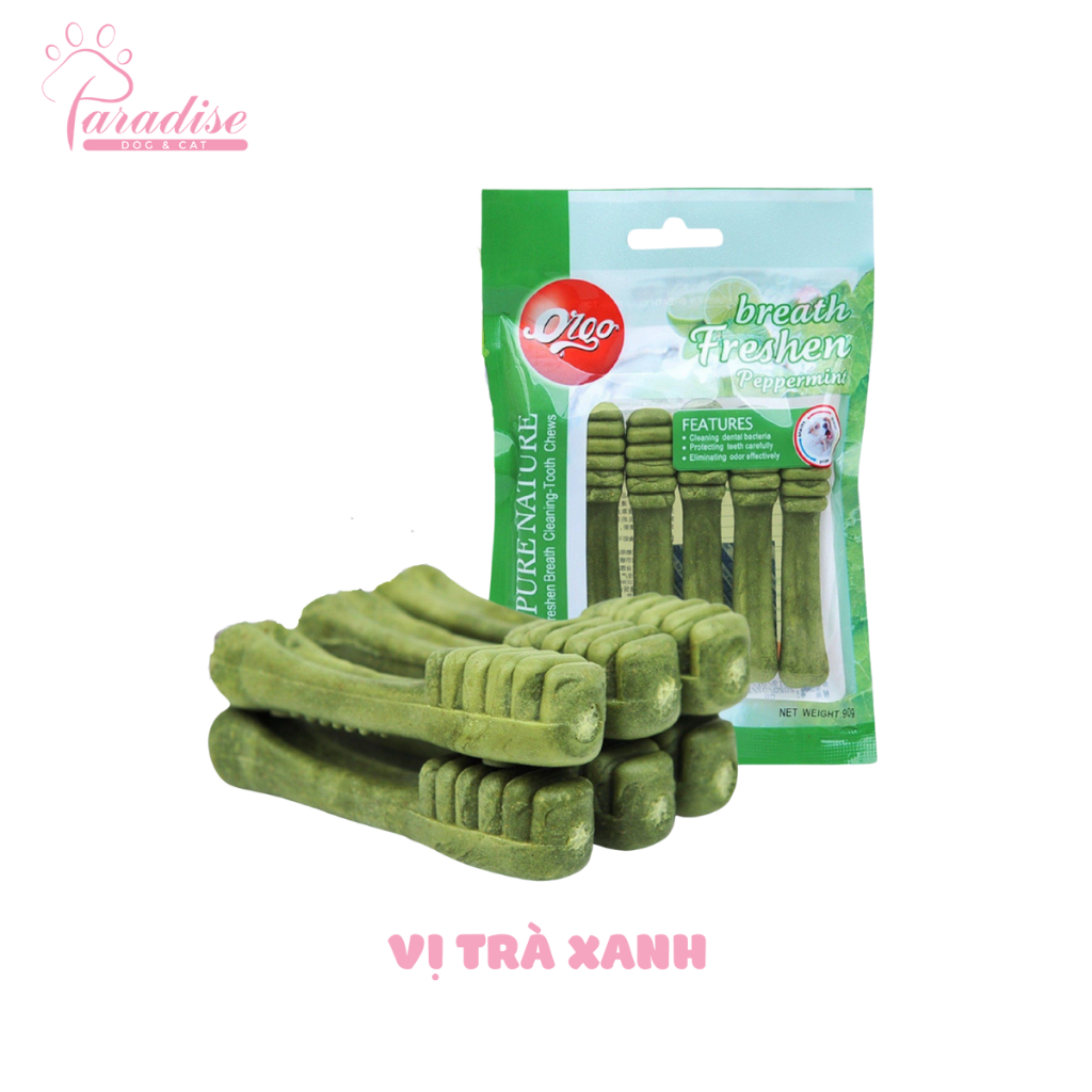 Xương Gặm Cho Chó Orgo Hình Bàn Chải Sạch Răng Bổ Sung Canxi Và Dinh Dưỡng 90gr/Túi -  Paradise Dog&Cat