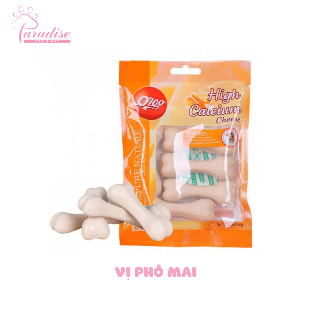 Xương Gặm Cho Chó Orgo Hình Bàn Chải Sạch Răng Bổ Sung Canxi Và Dinh Dưỡng 90gr/Túi -  Paradise Dog&Cat