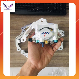 Heo dầu nissin 2piston moto3 kèm pát cnc gắn được nhiều loại xe máy...ms001