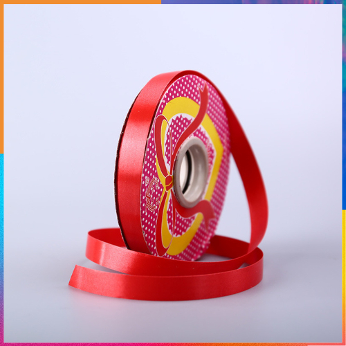 Cuộn dây ruy băng bản nhựa 1cm  buộc đuôi bóng trang trí sự kiện, phòng cưới .