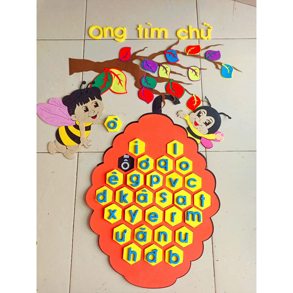 GÓC CHỮ CÁI CON ONG - TRANG TRÍ TRƯỜNG MẦM NON GÓC CHỮ CÁI