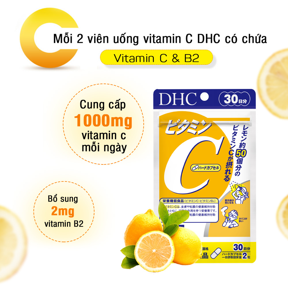 Combo Trẻ hóa và sáng da  (Viên collagen DHC + viên vitamin C DHC) thực phẩm chức năng DHC Nhật Bản 30 ngày TM-DHC-CB14