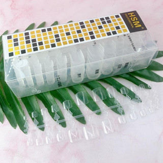 Móng úp chân hsm dạng vỉ - móng úp màu đục trong phom vuông mỏng bền