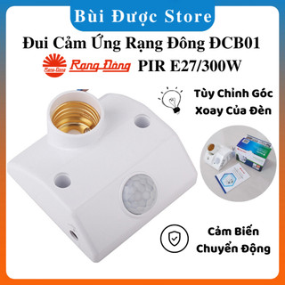 Đui đèn cảm biến rạng đông dcb01.pir e27/300w - đui đèn cảm biến thông minh - tùy chỉnh góc độ đèn