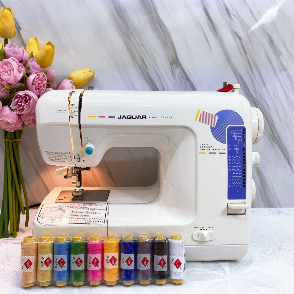 Máy May Máy Khâu Gia Đình Nhật Nội Địa Jaguar CS 313 - May Cơ Bản - Có Đường May Trang Trí- BH 1 Năm