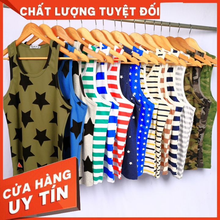 (Bigsize Nam)Áo Ba Lỗ Nam Thun Cotton 100% Thấm Hút, Co Giãn Tốt Dễ Vận Động Phong Cách Trẻ Trung
