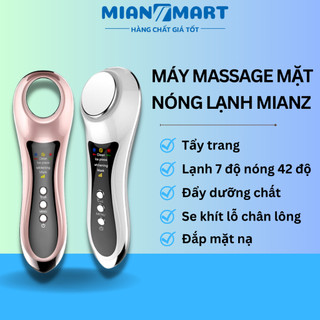 Máy massage mặt cầm tay mini - máy matxa mặt ion nóng lạnh- máy điện di tinh chất, nâng cơ mặt - MIAN MART