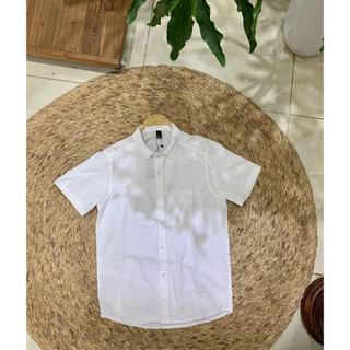 ÁO SƠ MI VẢI ĐŨI, TAY NGẮN CỔ BẺ. DÁNG BASIC