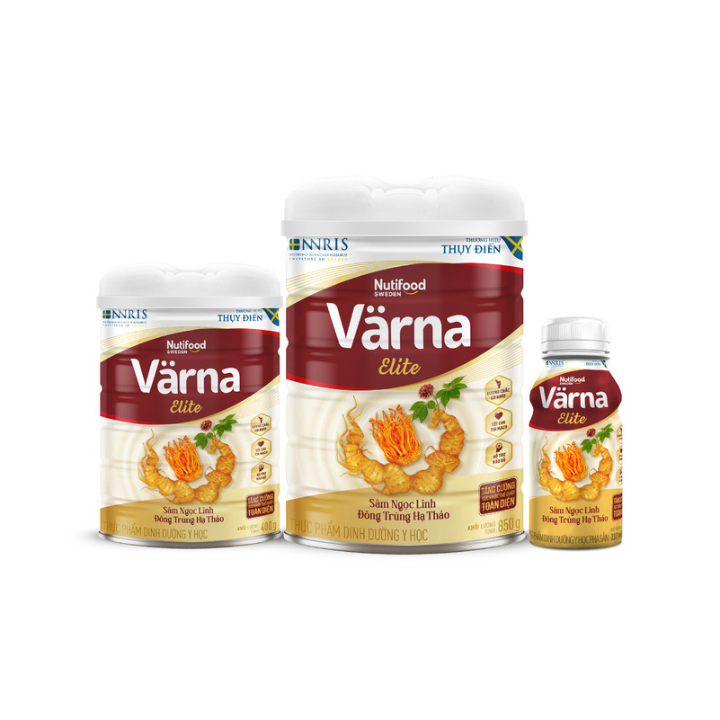 [HSD T11-2024] Thùng 24 Chai Sữa Nước Nutifood Varna Elite Chứa Sâm Ngọc Linh Đông Trùng Hạ Thảo 237ml.