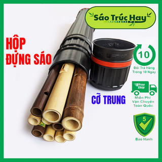 Hộp đựng sáo trúc giá rẻ - cỡ trung - ống đựng bản vẽ kỹ thuật - ống đựng tranh ảnh họa phẩm – kéo dài từ 65cm-1m sáo tr
