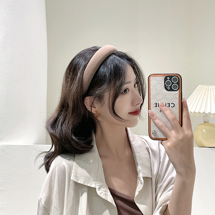 Băng đô cài tóc Vintage Trơn Bản To đơn giản 4 màu Siêu Xinh