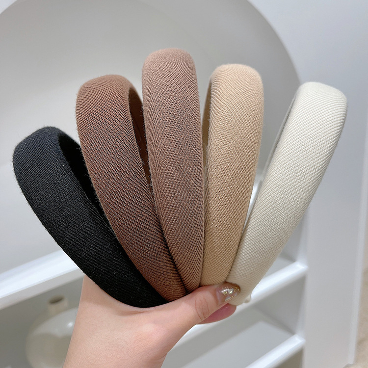 Băng đô cài tóc Vintage Trơn Bản To đơn giản 4 màu Siêu Xinh