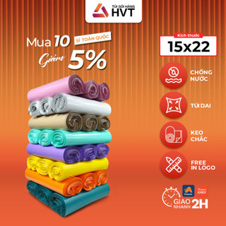 Túi Gói Hàng Niêm Phong NHUAHVT Size 15*22cm Đóng Hàng Chuyển Phát Nhanh Cuộn 100 Túi