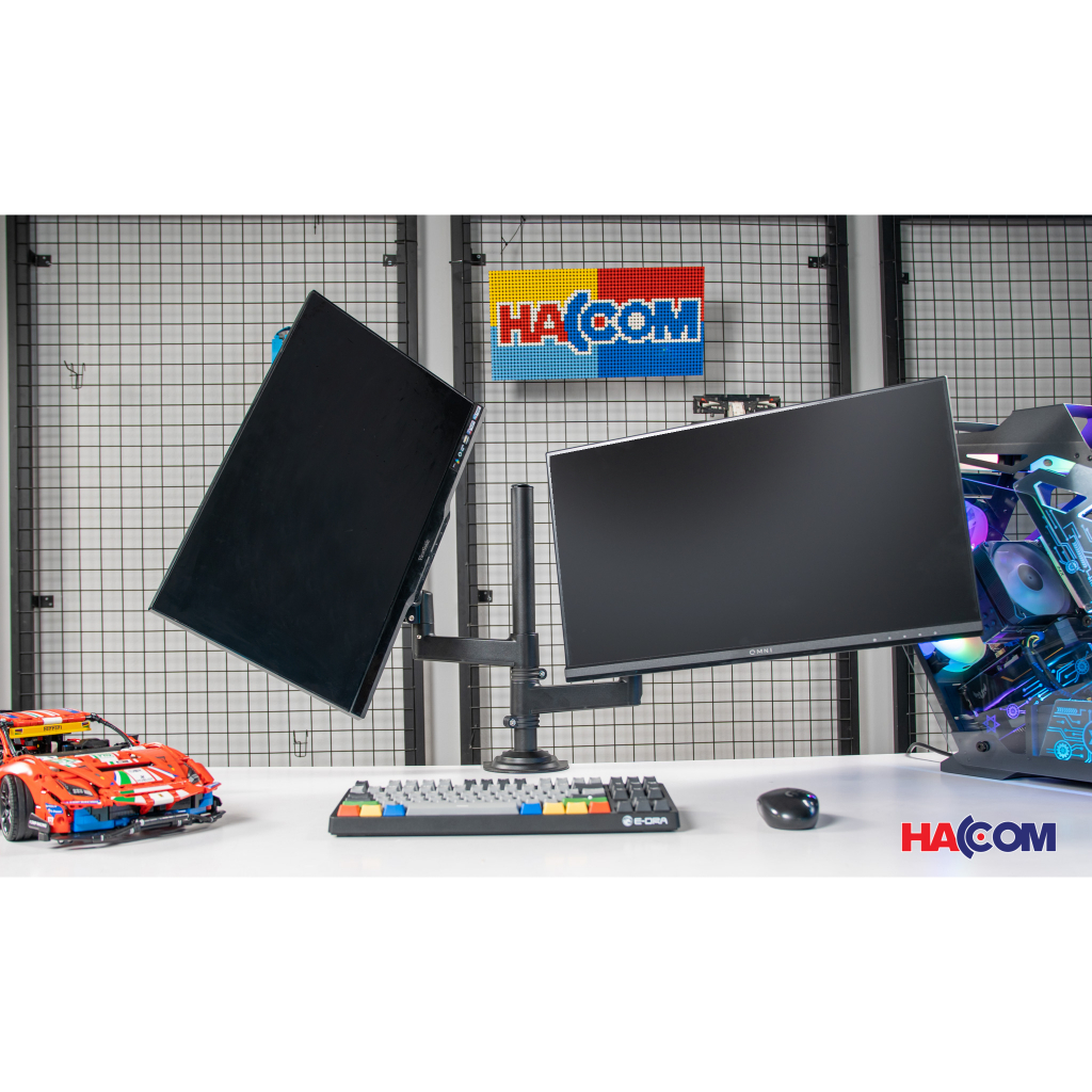 Giá đỡ 2 màn hình máy tính gắn cạnh bàn North Bayou H180  tết kiệm tối đa không gian sống