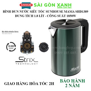 Bình đun siêu tốc 3 lớp sunhouse mama 1.8 lít shd1389 - sunhouse sài gòn