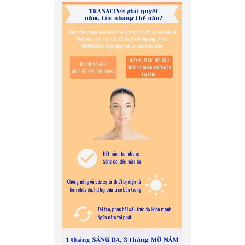 TRANACIX CREAM 30g kem hỗ trợ giảm nám, tàn nhang