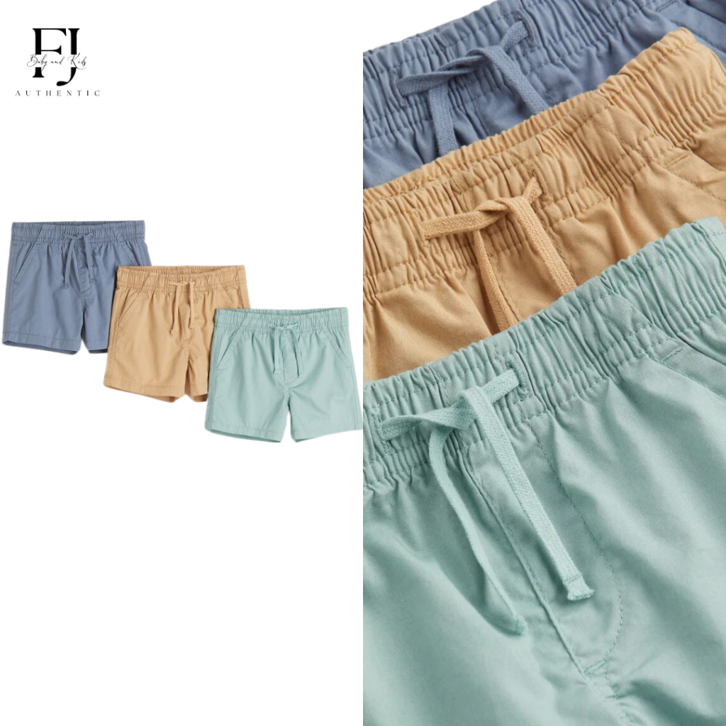 Quần đùi bé trai chính hãng HM, quần đùi thô cho bé 3-4 tuổi Auth