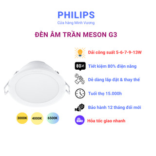 Đèn âm trần Philips Meson G3 bảo vệ mắt