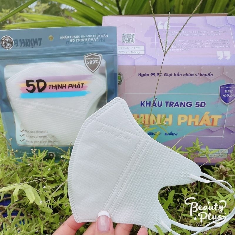 Khẩu Trang 5D Mask Thịnh Phát (Túi Zip 10 Chiếc)