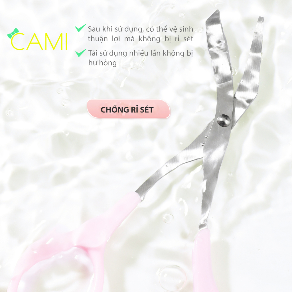 Kéo tỉa lông mày thiết kế gấp gọn tiện lợi, an toàn, giúp định hình lông mày, chất liệu thép không gỉ - Cami - CMPK349