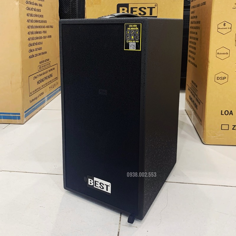 Loa Kéo Karaoke BEST    Chính hãng - Tặng 2 Micro Không Dây UHF