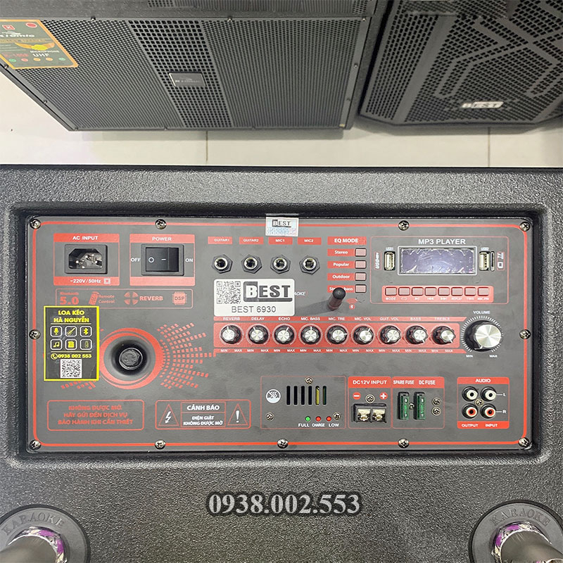 Loa Kéo Công Suất Lớn BEST   Tặng 2 Micro Không Dây UHF