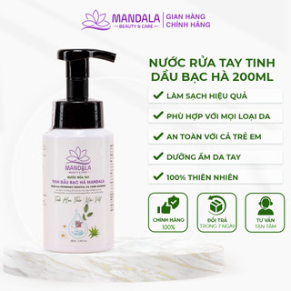 Nước Rửa Tay Tạo Bọt Tinh Dầu Bạc Hà Mandala 280ml Làm Sạch, Dưỡng Ẩm Da Tay