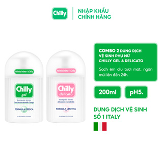 Combo 2 Dung dịch vệ sinh phụ nữ Chilly Gel + Delicato dưỡng ẩm