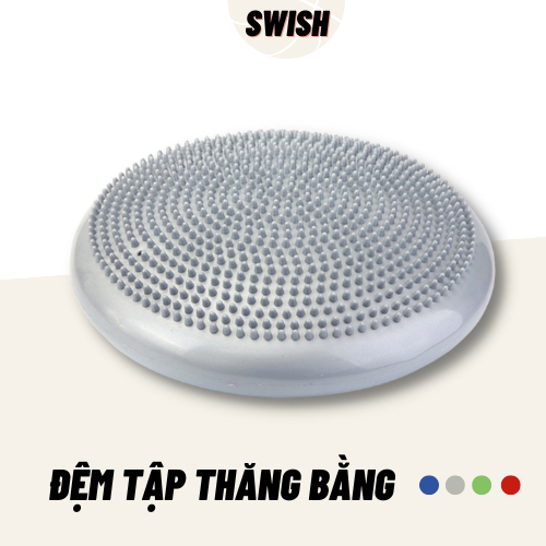 Đệm tập YOGA, tập thăng bằng bơm hơi SWISH chất liệu silicon có gai