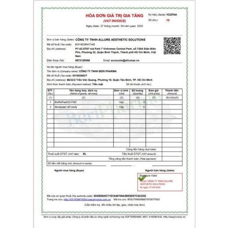 1 lọ Tinh chất Peel Body BioRePeel Cl3 BODY 12ml