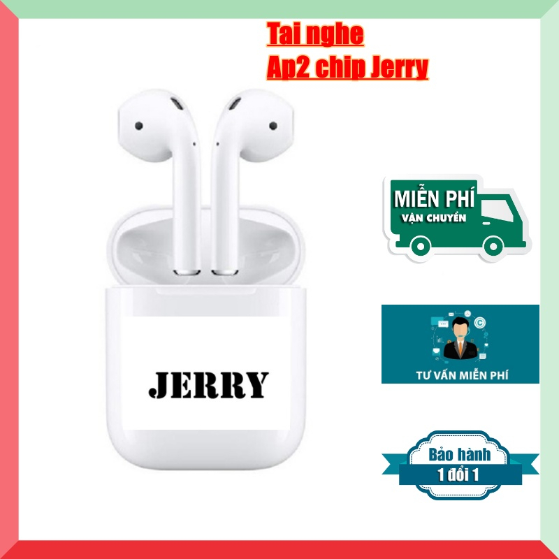 Tai nghe Bluetooh Ap2( Kèm vỏ bọc trong suốt ) đầy đủ chức năng Định vị ,Đổi tên