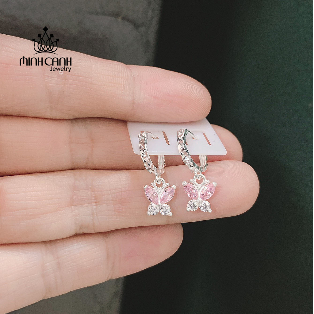 Bông Tai Bạc Hình Bướm Xinh Xắn Cho Bé Yêu - Minh Canh Jewelry