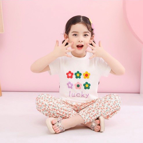 Áo Thun Bé Gái Cotton Tay Ngắn Cao Cấp Mùa Hè Họa Tiết Dễ Thương Từ 4-10 tuổi