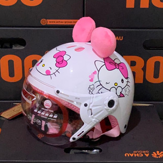  Nón Bảo Hiểm Cho Bé Có Kính Hello Kitty - Phù Hợp Với Bé Từ 3 Đến 7 Tuổi - 11 Lỗ Thông Hơi 