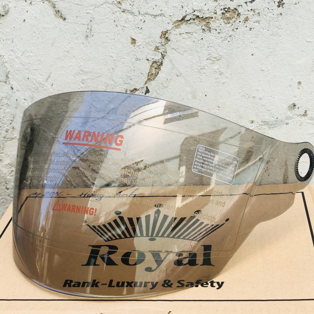 Kính thay thế cho mũ bảo hiểm 3/4 Asia M115 và Asia M168 - Phiên bản khói và tráng gương