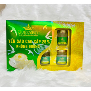 YẾN SÀO CAO CẤP QUEENNEST 25% KHÔNG ĐƯỜNG ( HỘP 6 HỦ )