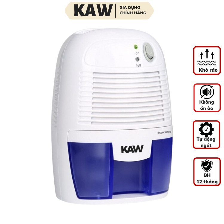 Máy Hút Ẩm Mini Kaw Dehumidifier Dùng Cho Phòng 35m2, Bảo Hành 12 Tháng