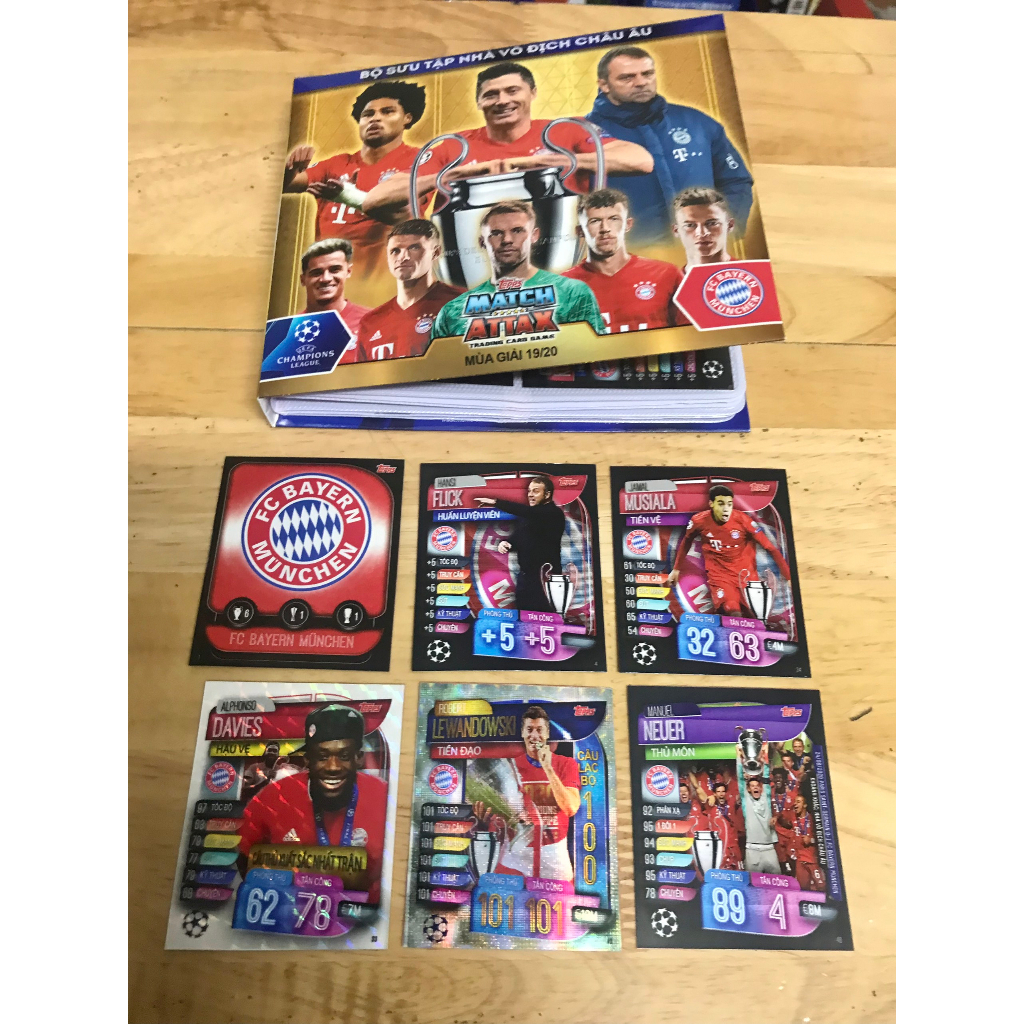 Album thẻ in Nhà Vô Địch Châu Âu Bayern Munchen 2020