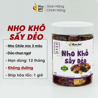 Nho khô sấy dẻo không đường Phan Huệ 100g 300g 500g. Vị chua ngọt thanh, ăn kiêng, giảm cân, bổ dưỡng,  ăn vặt bà bầu.