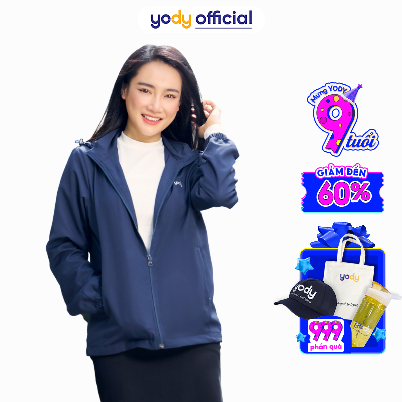 Áo gió nữ thông minh YODY mềm nhẹ giữ ấm tốt cản gió cản nước tốt - AKN5042