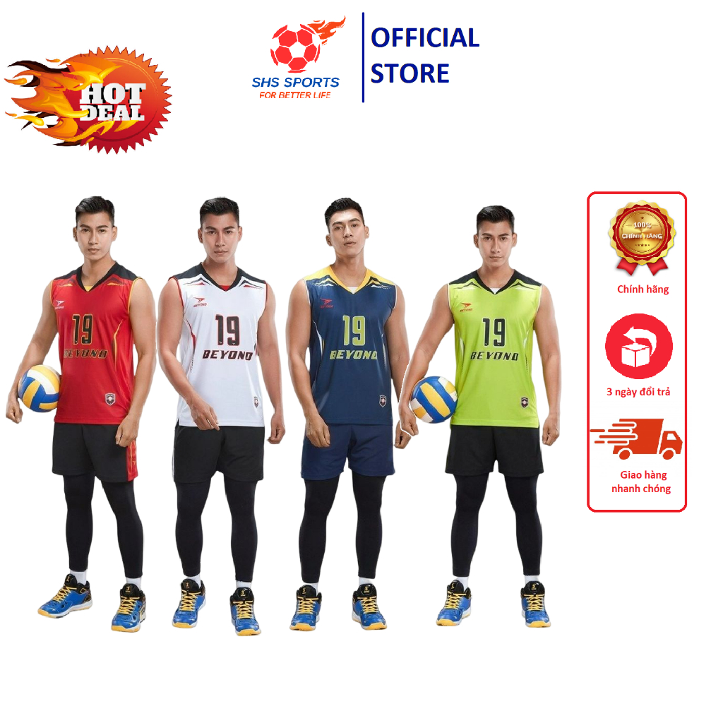 - Bộ Quần Áo Bóng Chuyền NAM BEYONO WINGS - Chất Vải Mịn Mát, Co Giãn 4 Chiều, Thấm Hút Mồi Hôi
