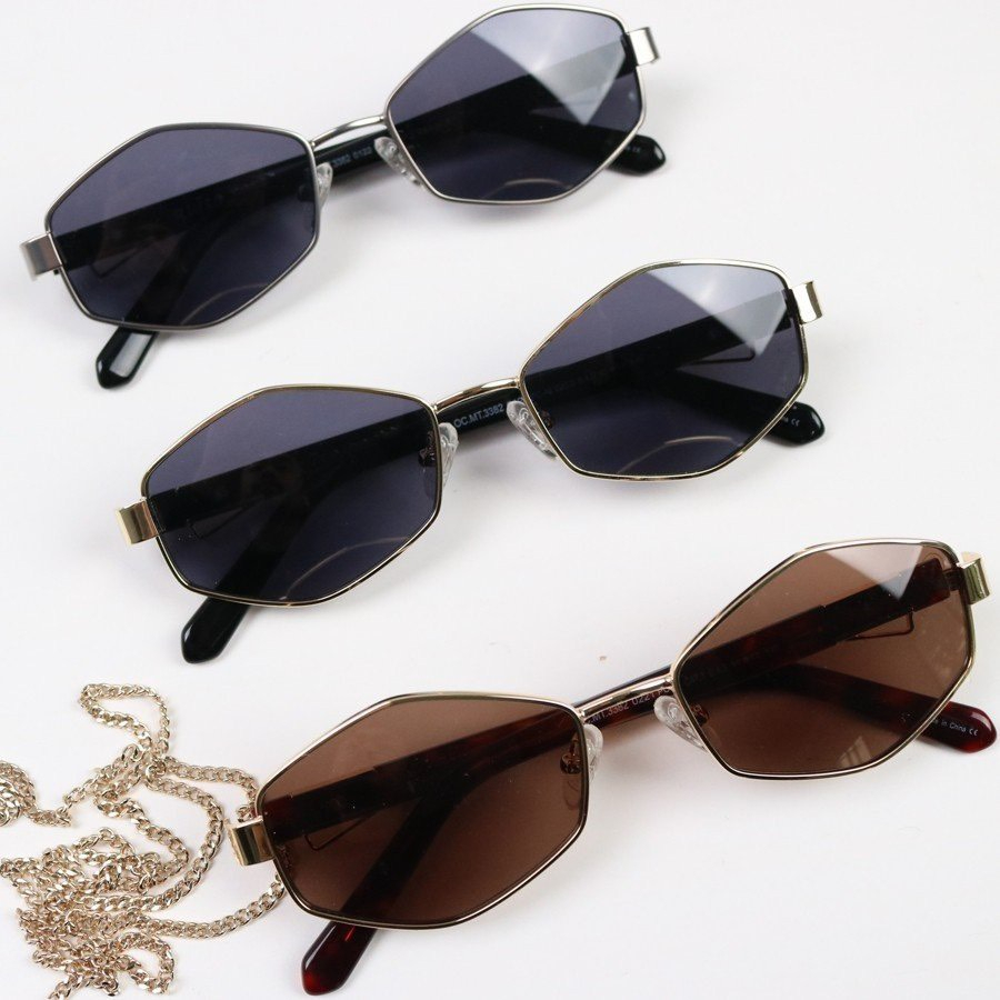 Kính mát hình lục giác phong cách Retro thời trang