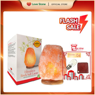 Đèn đá muối himalaya love stone phong thủy, trang trí, thanh lọc không khí size xl - nhập khẩu pakistan