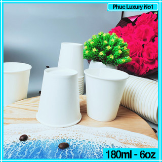 50 cốc giấy dùng 1 lần 6.5oz ly giấy văn phòng nhập khẩu hàn quốc